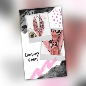 Pink Snake Print Bathingsuit